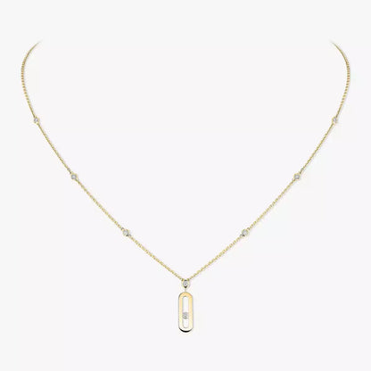 [Eternal jewelry] Move Uno Gold Diamond Long Necklace
