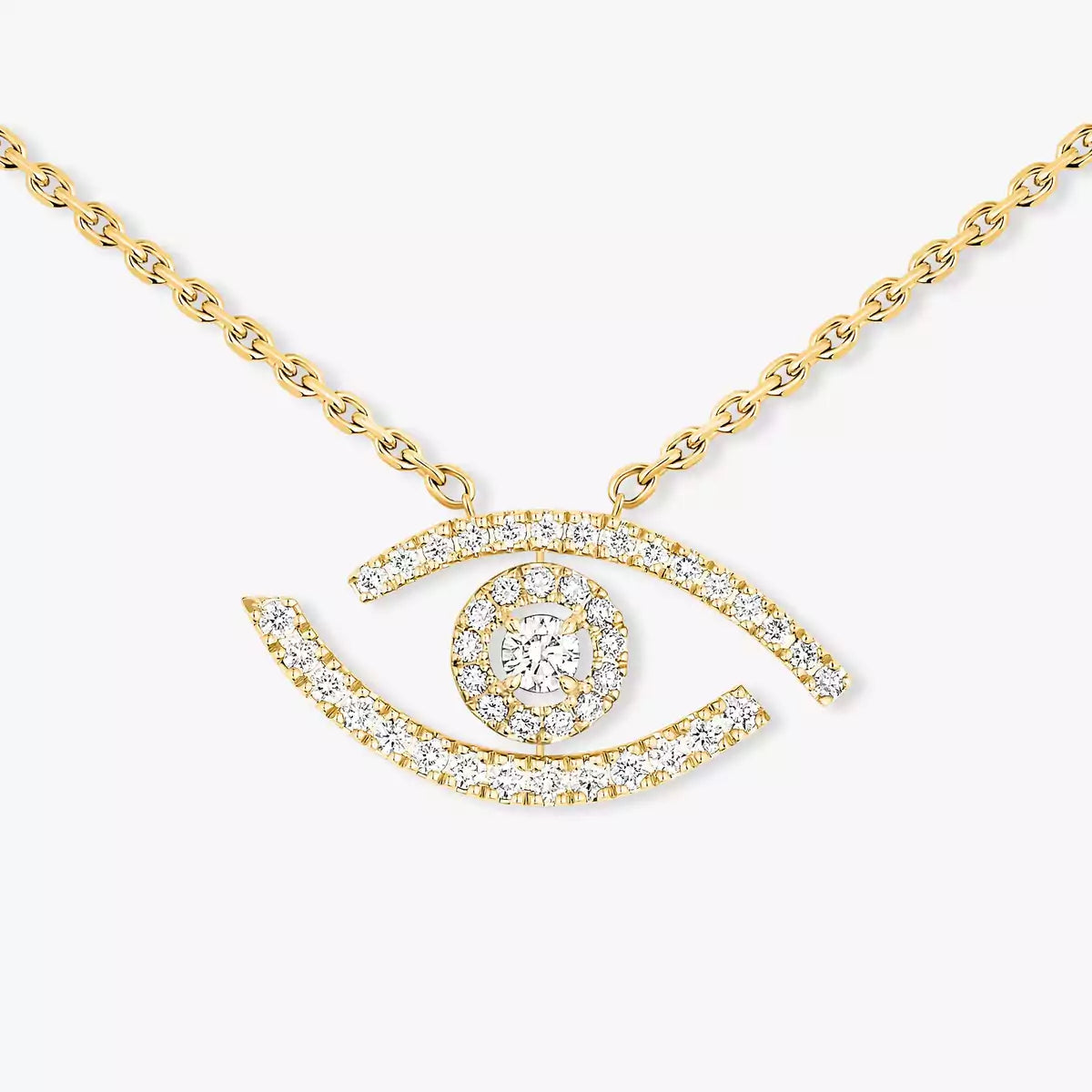 [Eternal jewelry]Pave_ Diamond Necklace Lucky Eye