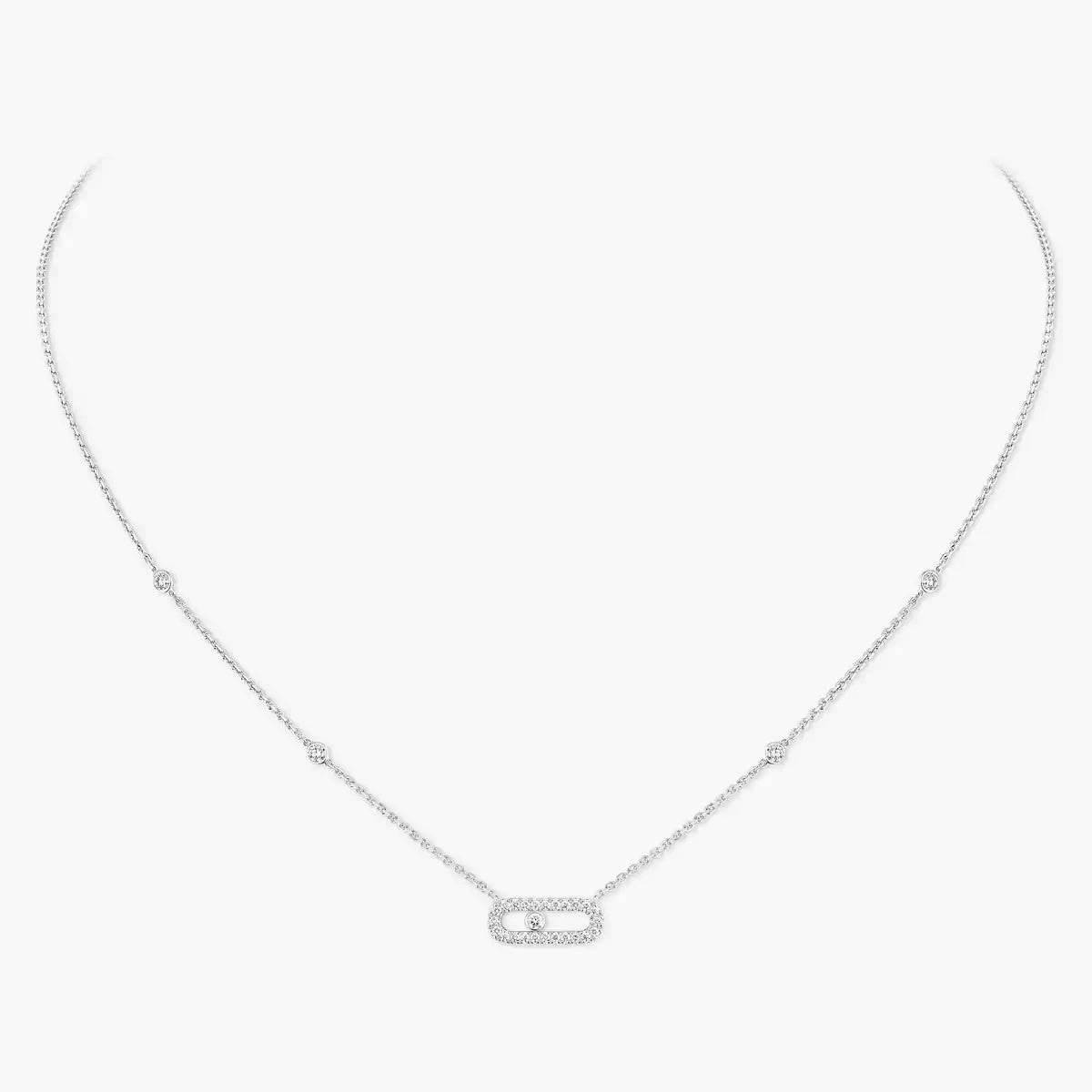 [Eternal jewelry]Diamond Necklace Move Uno