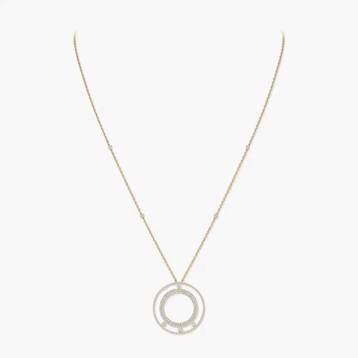 [Eternal jewelry]Move Romane Long Pave_-Set Diamond Necklace
