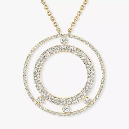 [Eternal jewelry]Move Romane Long Pave_-Set Diamond Necklace