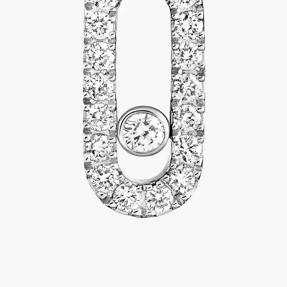 [Eternal jewelry]Move Uno Single Diamond Hoop Earring