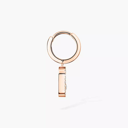 [Eternal jewelry]Move Uno Single Diamond Hoop Earring
