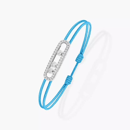 [Eternal jewelry]Messika Care(s) pink cord pavé bracelet