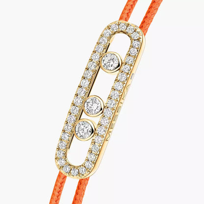 [Eternal jewelry]Messika Care(s) pink cord pavé bracelet