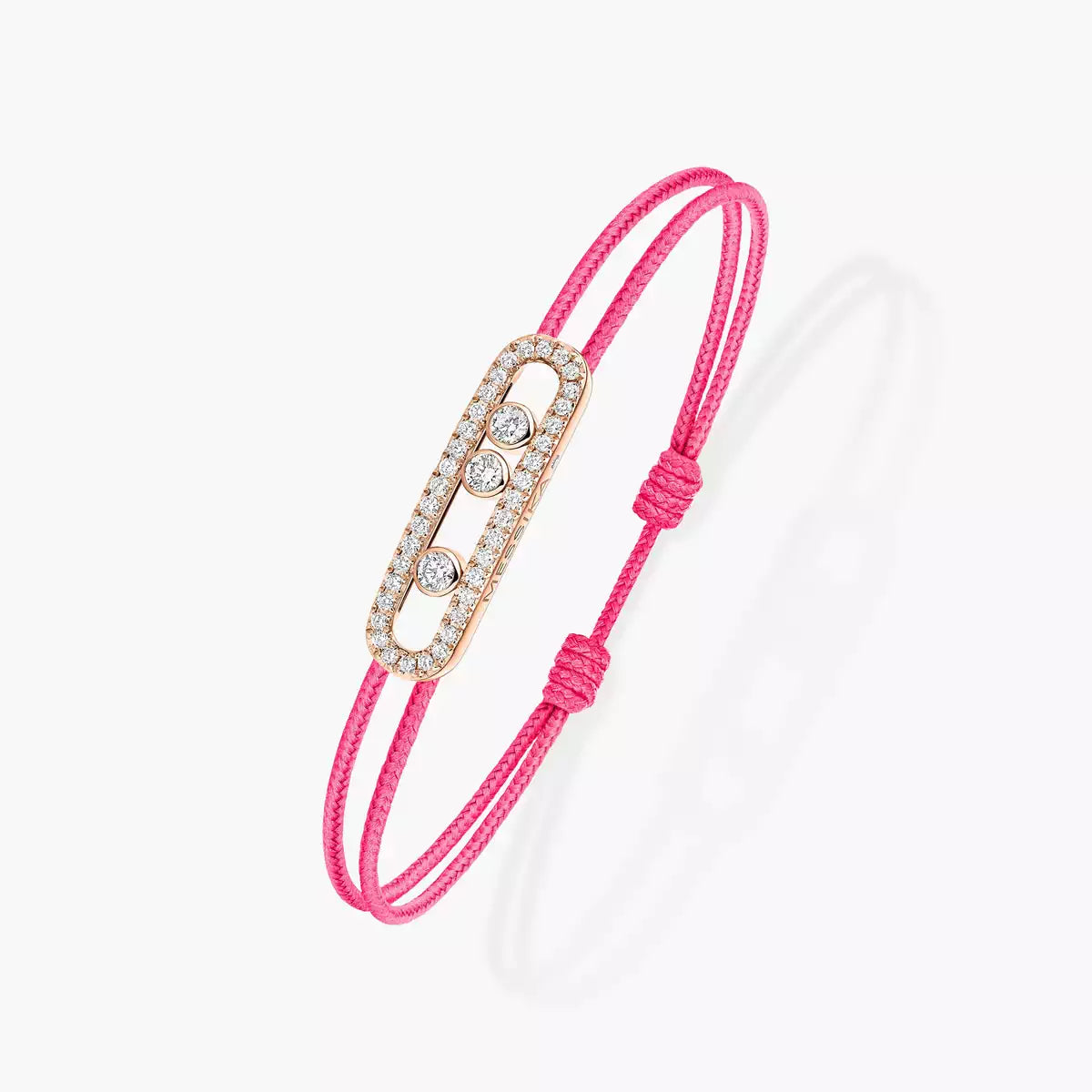 [Eternal jewelry]Messika Care(s) pink cord pavé bracelet