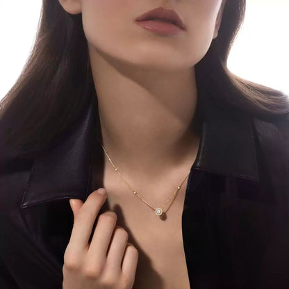 [Eternal jewelry]Diamond Necklace 0,20ct Brilliant Shape Joy
