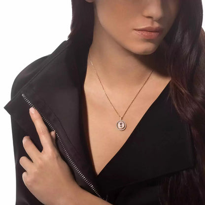 [Eternal jewelry]Lucky Move Diamond Necklace in Rose Gold and White Mother-of-Pearl