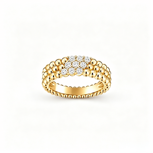 [Eternal jewelry] THREE-ROW DIAMOND RING