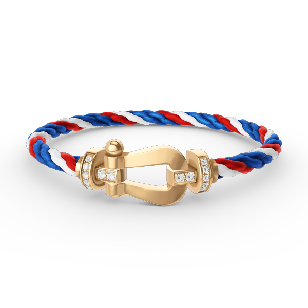 [Eternal Jewelry]FORCE LARGE HORSESHOE HALF DIAMOND BRACELET GOLD