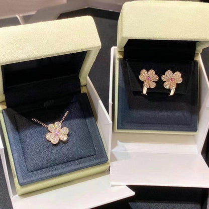 [Eternal Jewelry]FRIVOLE ROSE GOLD FLOWER DIAMOND NECKLACE