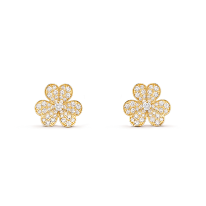 [Eternal Jewelry]FRIVOLE GOLD FLOWER DIAMOND EARRINGS