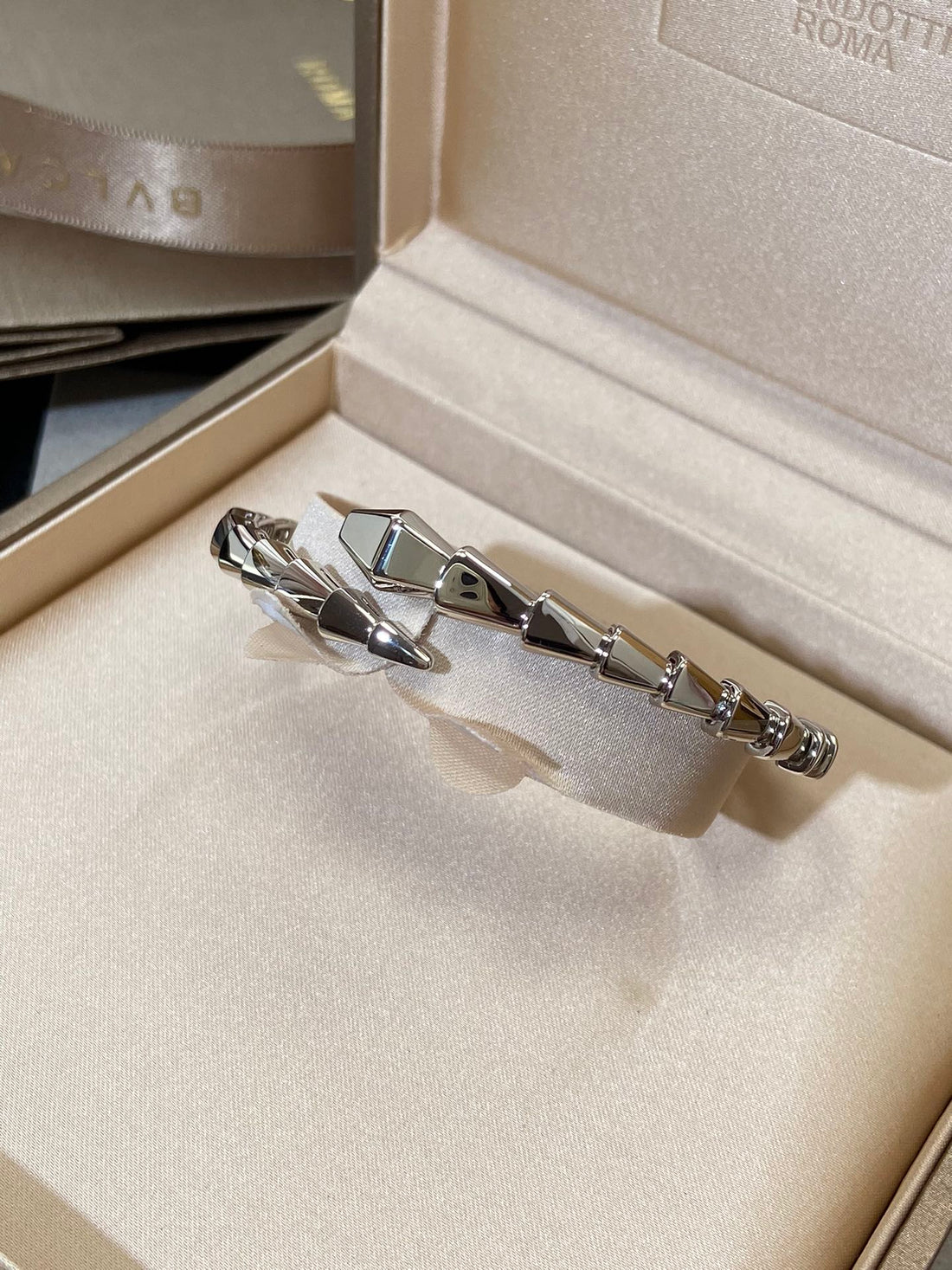 [Eternal Jewelry]Viper Silver No‑Diamond Snake Bracelet