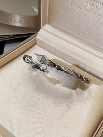 [Eternal Jewelry]Viper Silver No‑Diamond Snake Bracelet