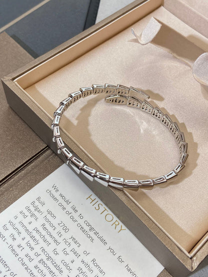 [Eternal Jewelry]Viper Silver No‑Diamond Snake Bracelet