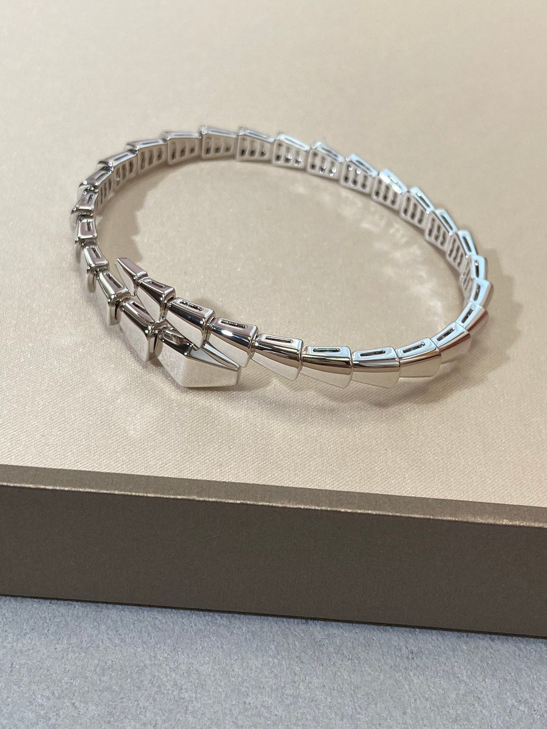 [Eternal Jewelry]Viper Silver No‑Diamond Snake Bracelet