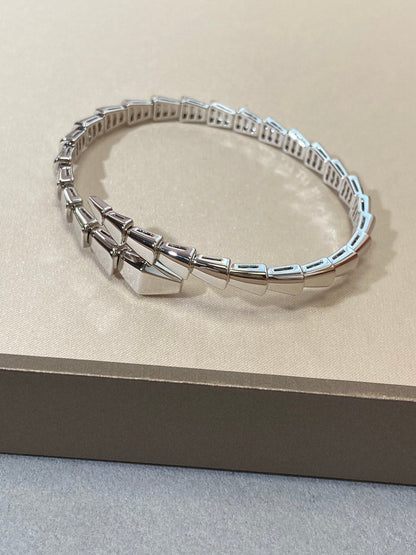 [Eternal Jewelry]Viper Silver No‑Diamond Snake Bracelet