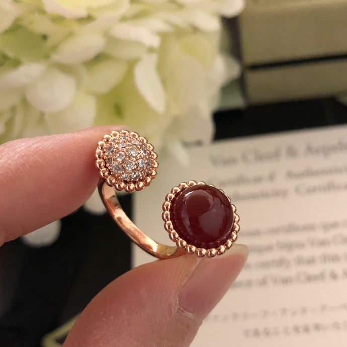 [Eternal Jewelry]PERLEE COULEURS DIAMOND ROSE GOLD BETWEEN THE FINGER RING