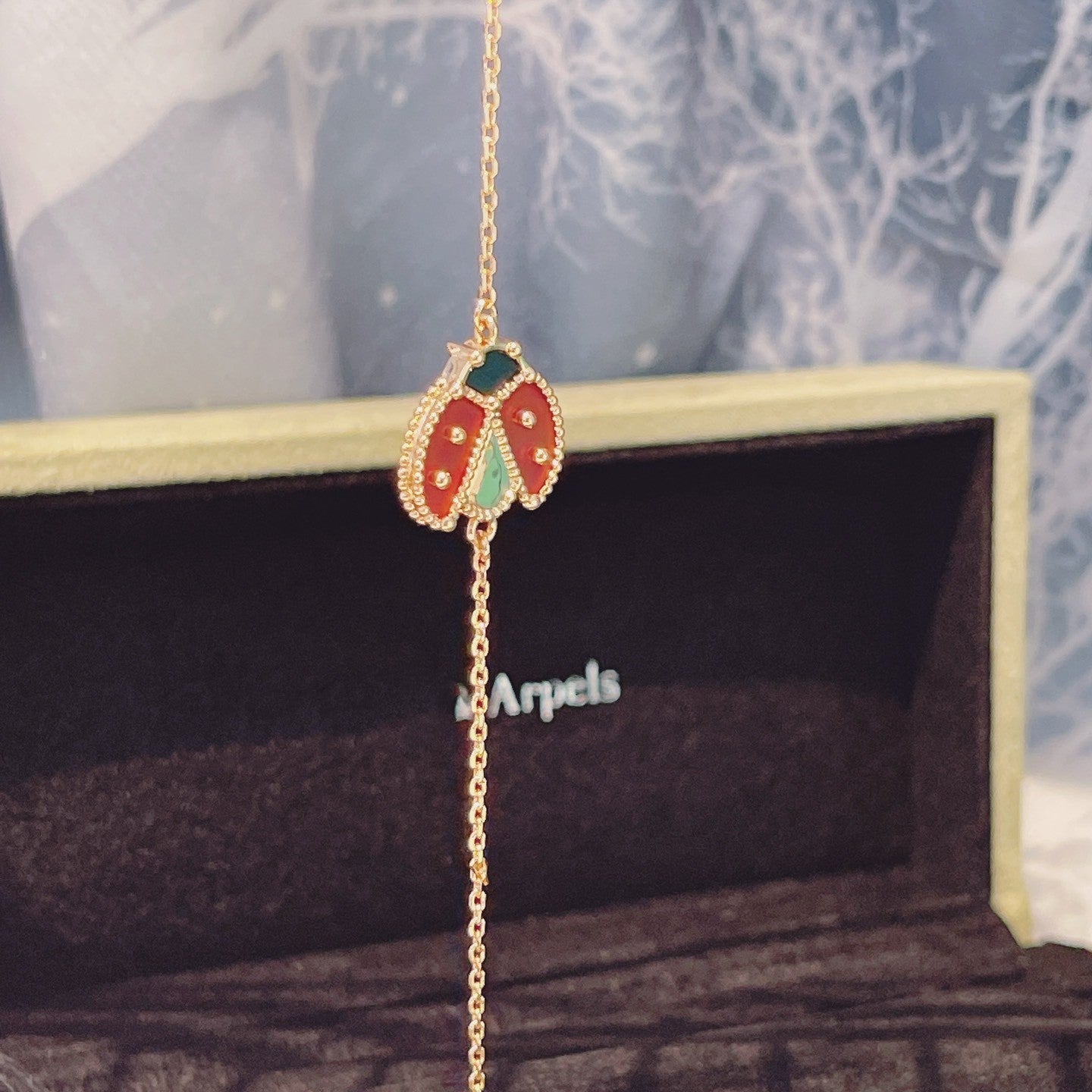 [Eternal Jewelry]LUCKY SPRING 1 MOTIF PINK GOLD BRACELET
