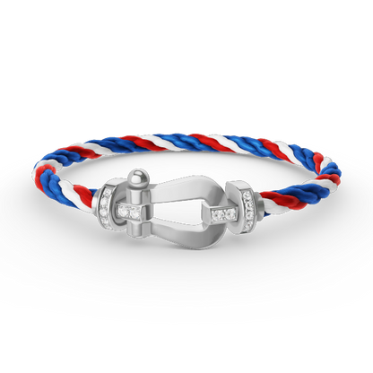 [Eternal Jewelry]FORCE LARGE HORSESHOE HALF DIAMOND BRACELET SILVER