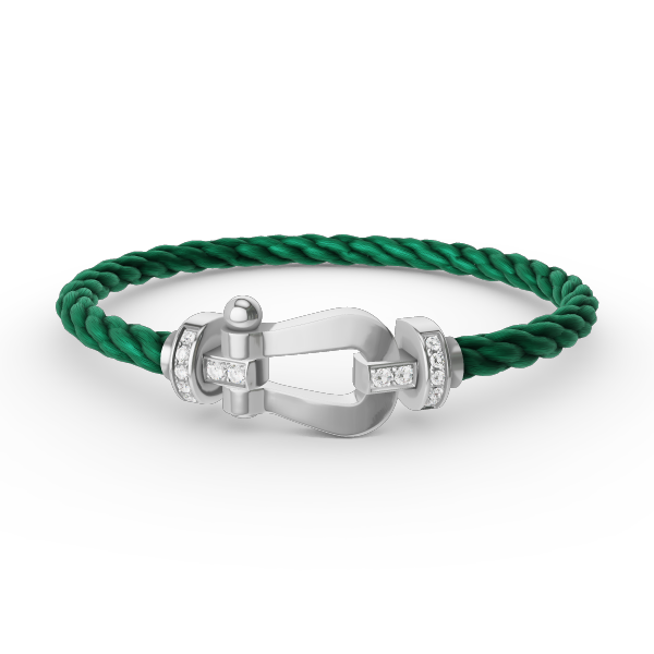 [Eternal Jewelry]FORCE LARGE HORSESHOE HALF DIAMOND BRACELET SILVER