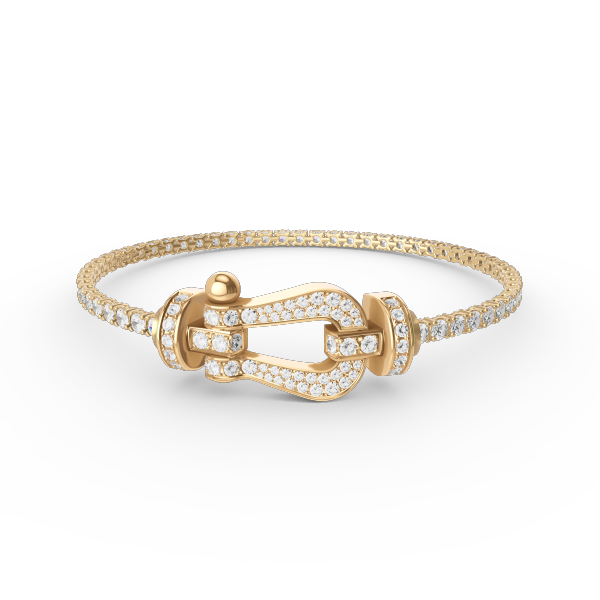 [Eternal Jewelry]FORCE  LARGE HORSESHOE FULL DIAMOND TENNIS BRACELET